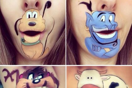 Laura Jenkinson cartoon lip art Instagram fashionisers