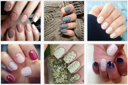 Nail art maglioni di lana