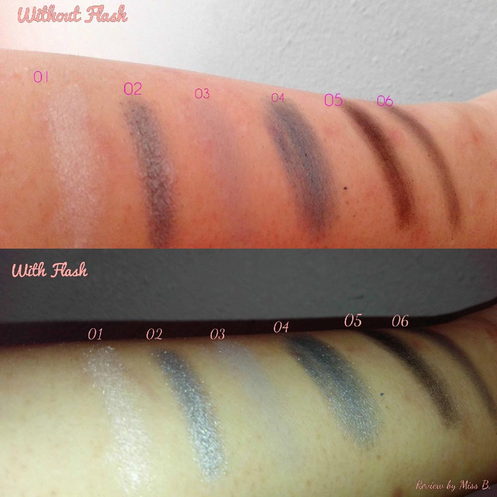 Swatch Ombretti palette smoky L.A Girl