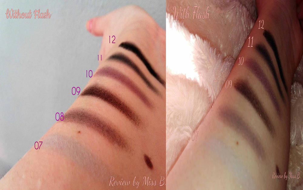 Swatch Ombretti palette smoky L.A Girl