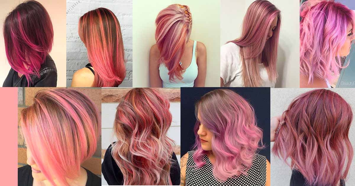 43 idee di capelli rosa pastello. Meches, Shatush, colpi di sole e Balayage