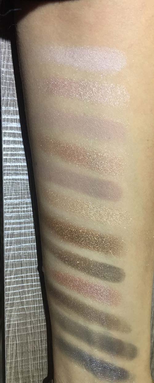 Swatch ombretti palette Naked Urban Decay