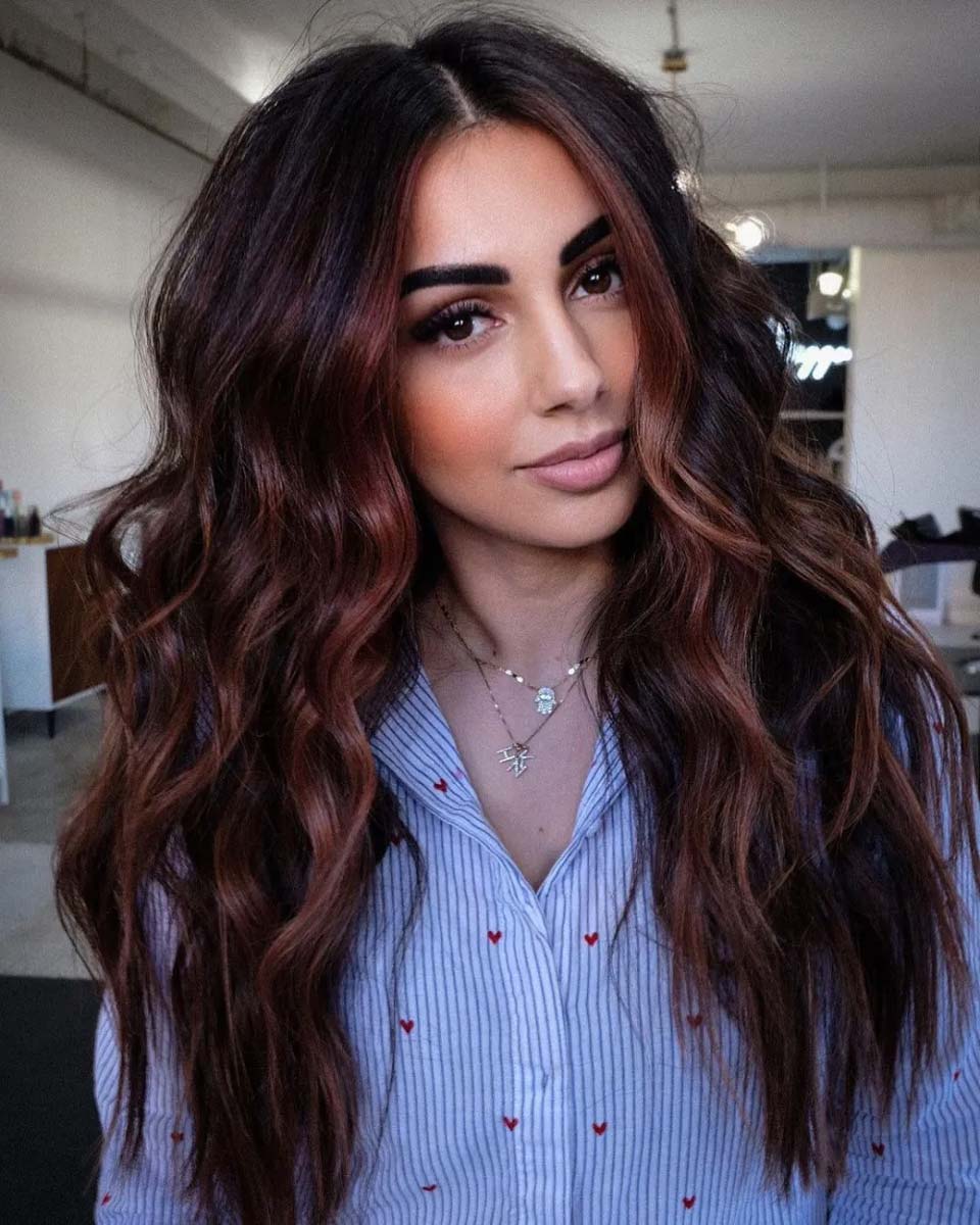 Balayage color prugna