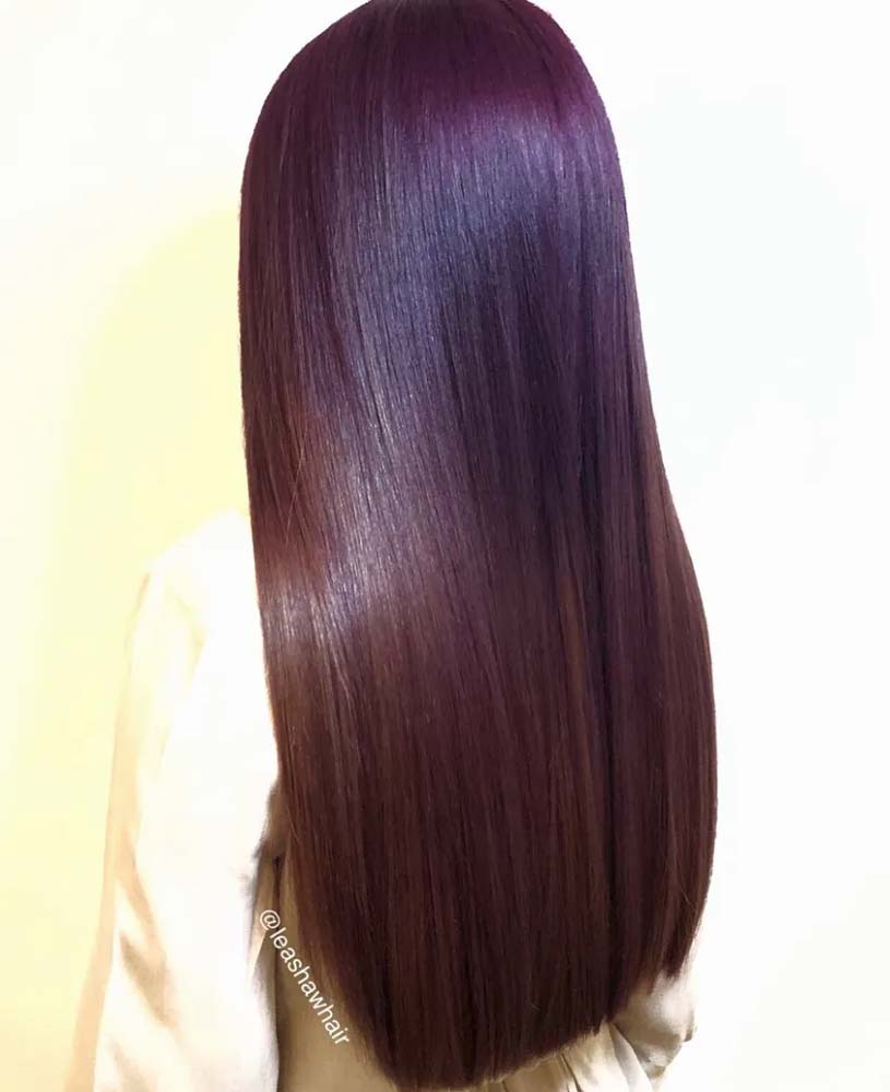 Capelli rosso/viola con riflessi ramati