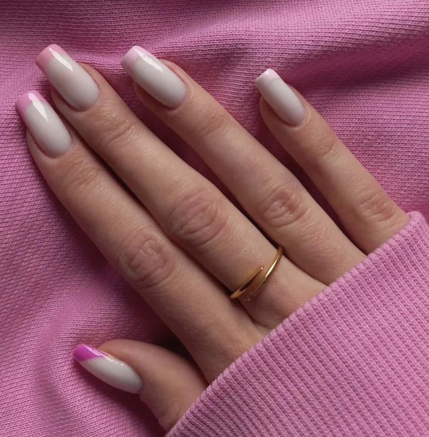 Milky French Manicure colorate