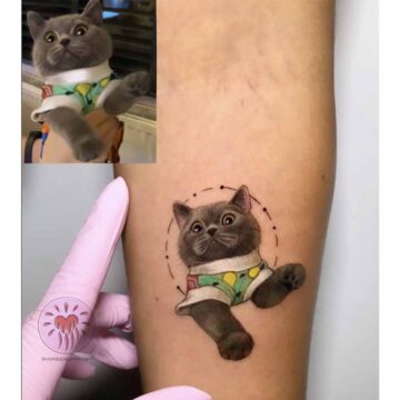 Tatuaggio creato basandosi su una foto reale