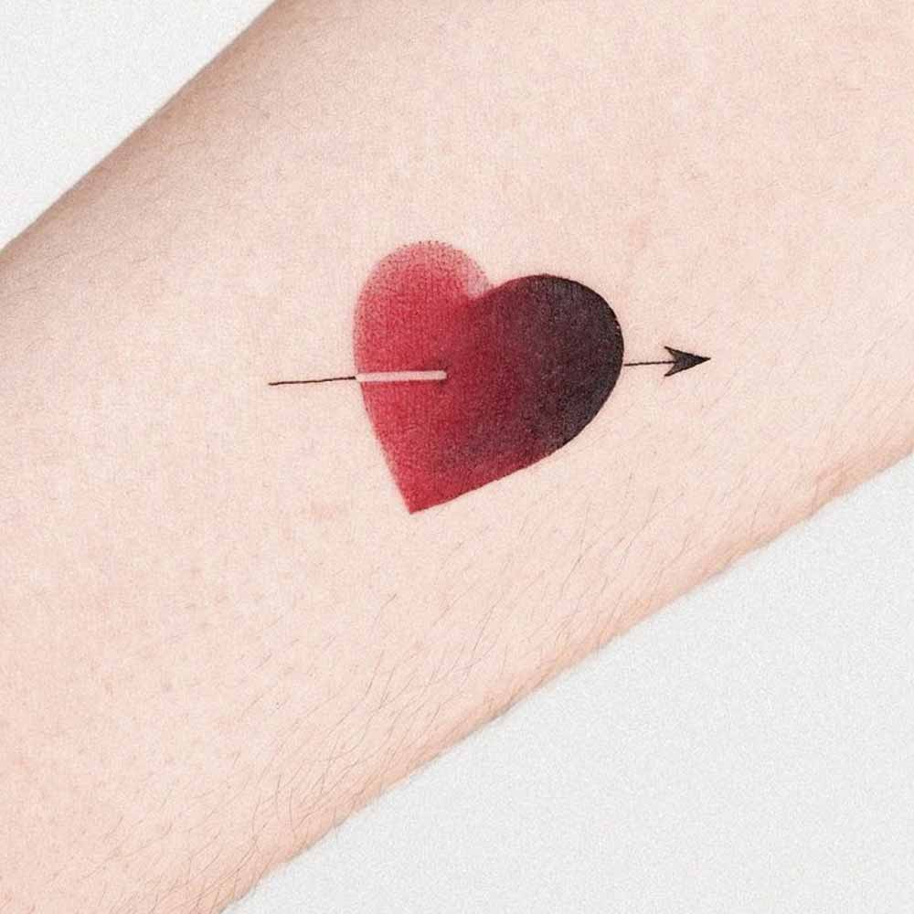 tatuaggio cuore semplice 4