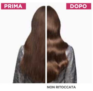 Foto prima e dopo il trattamento Elvive Glycolic Gloss