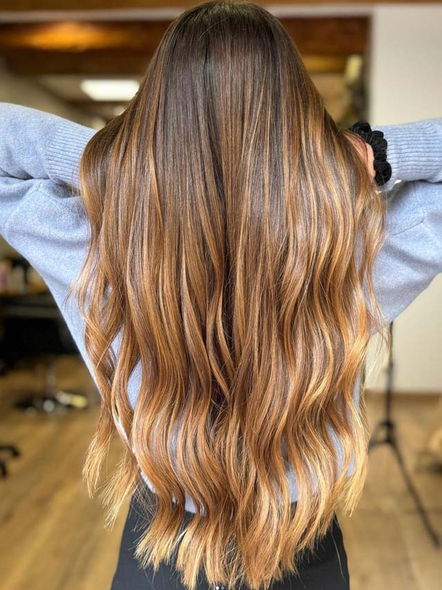 Balayage chiaro per capelli bruni