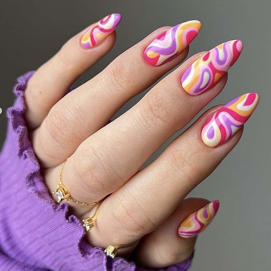 swirl nails primaverili