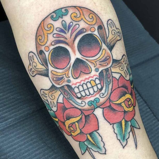 Tatuaggio del teschio messicano